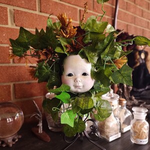 Baby Doll Head Planter Oddities Handmade Curiosities Home Decor