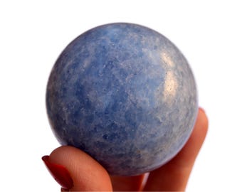 Blue Calcite Sphere (5-6 Pcs), Natural Crystal Ball (45mm - 60mm), Wholesale Stones