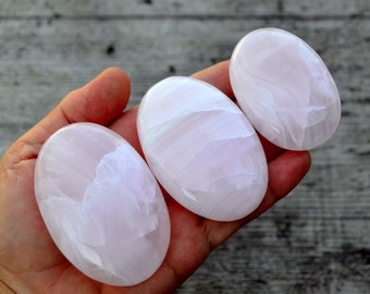 ピンクマンガンカルサイトパームストーン - Etsy 日本