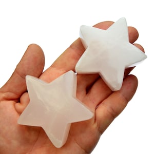 Pink Mangano Calcite Star (60mm - 65mm), Natural Carving Crystals