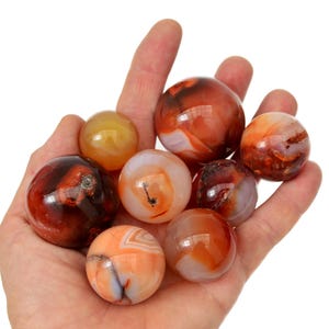 Carnelian Sphere Crystal (25mm - 40mm), Natural Crystal Ball, Metaphysical Gemstones