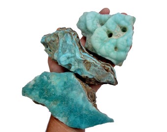 Raw Blue Aragonite (100g - 1.500g), Natural Aragonite Crystal, Free Form Minerals
