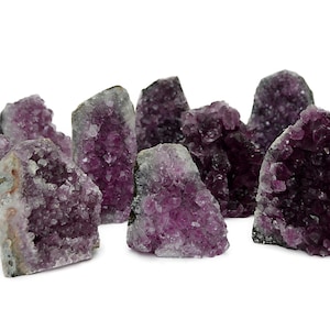 Druzy Amethyst Cut Base (Uruguay) High Quality Raw Amethyst (500g - 600g), Natural Purple Amethyst