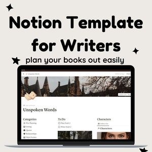 Modello nozione per scrittori, modello per scrivere un romanzo, organizer per storie, modello nozione, NaNoWriMo