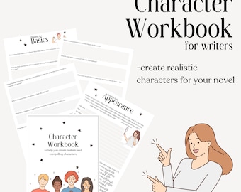Character Workbook for Writers || Book Templates || NaNoWriMo 2025 [Digital Download]