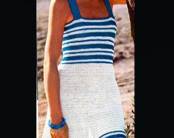 1970s Crochet Sundress Pattern: Vintage Style (PDF Download