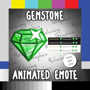 EMERALD Green Gemstone Crystal ANIMATED Emote for Twitch, Discord