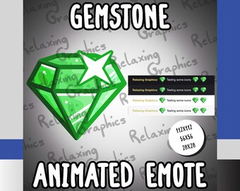 EMERALD Green Gemstone Crystal ANIMATED Emote for Twitch, Discord