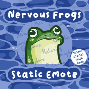 No Thoughts Frog Static Emote pour Twitch, Discord, Youtube