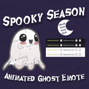 ANIMATED Spinning Ghost Emote for SPOOKY SEASON! For Twitch, Discord