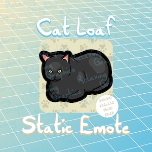 Emote statique de pain de chat noir pour Twitch, Discord, Youtube
