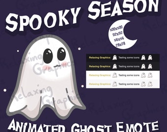ANIMATIERTER Fröhlicher Geist Emote für die SPOOKY SEASON! Für Twitch, Discord