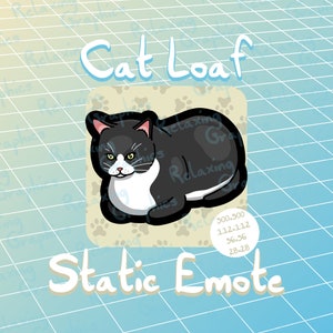 Tuxedo Cat Loaf Static Emote for Twitch, Discord, Youtube