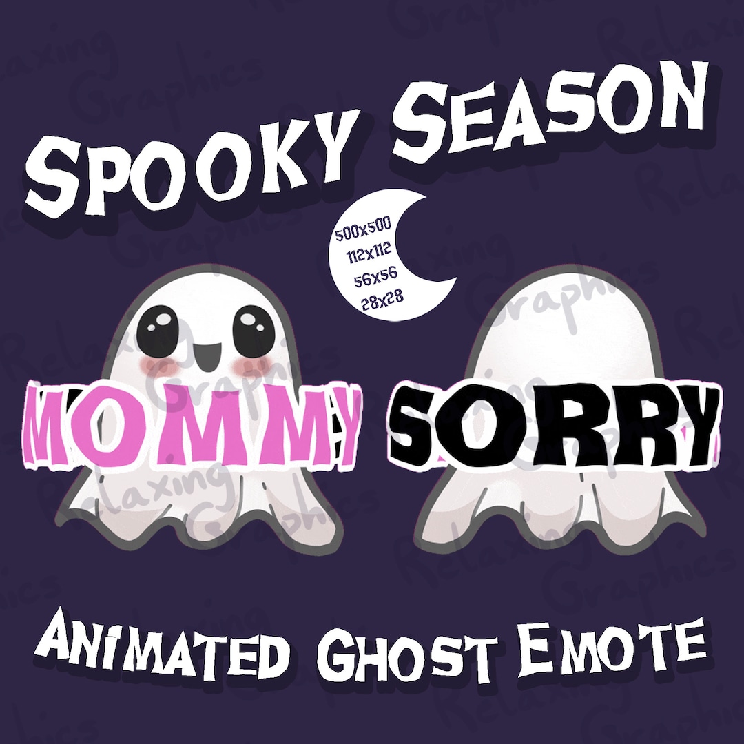 ANIMATED Spinning Mommy Sorry Ghost Emote for SPOOKY SEASON! for Twitch ...