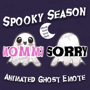 ANIMATED Spinning Mommy Sorry Ghost Emote for SPOOKY SEASON! For Twitch, Discord