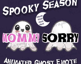ANIMIERTE Spinning Mommy Sorry Ghost Emote für SPOOKY SEASON! Für Twitch, Discord
