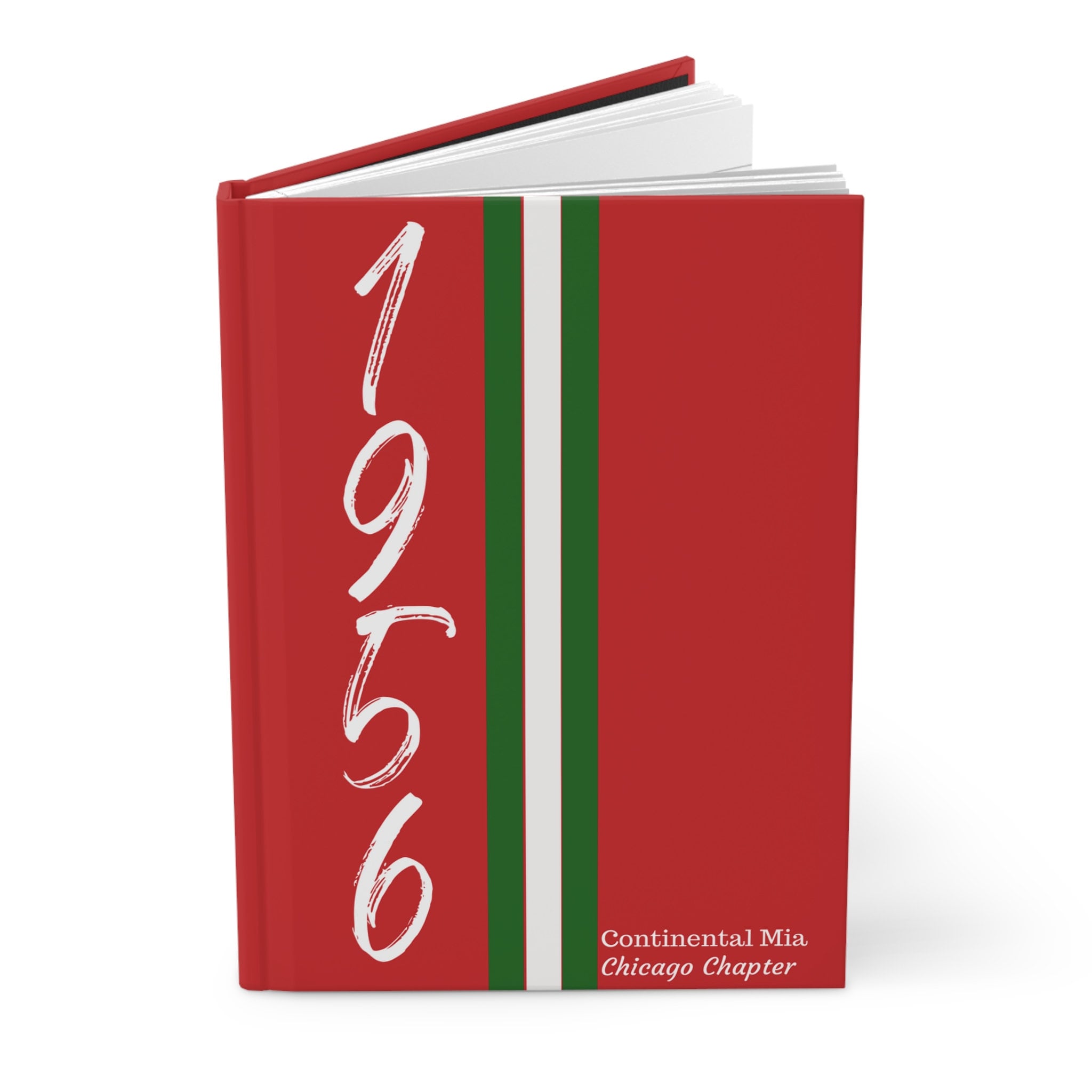 Personalisiertes Continental Societies 1956 Jersey (Roter Einband) Hardcover-Tagebuch Matt | Tagebuch | 1956 | Sorority-Geschenke