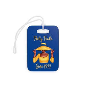 Personalized SGRho Pretty Poodle Since 1922 Luggage Tags | Sorority Accessories | Sigma Gamma Rho
