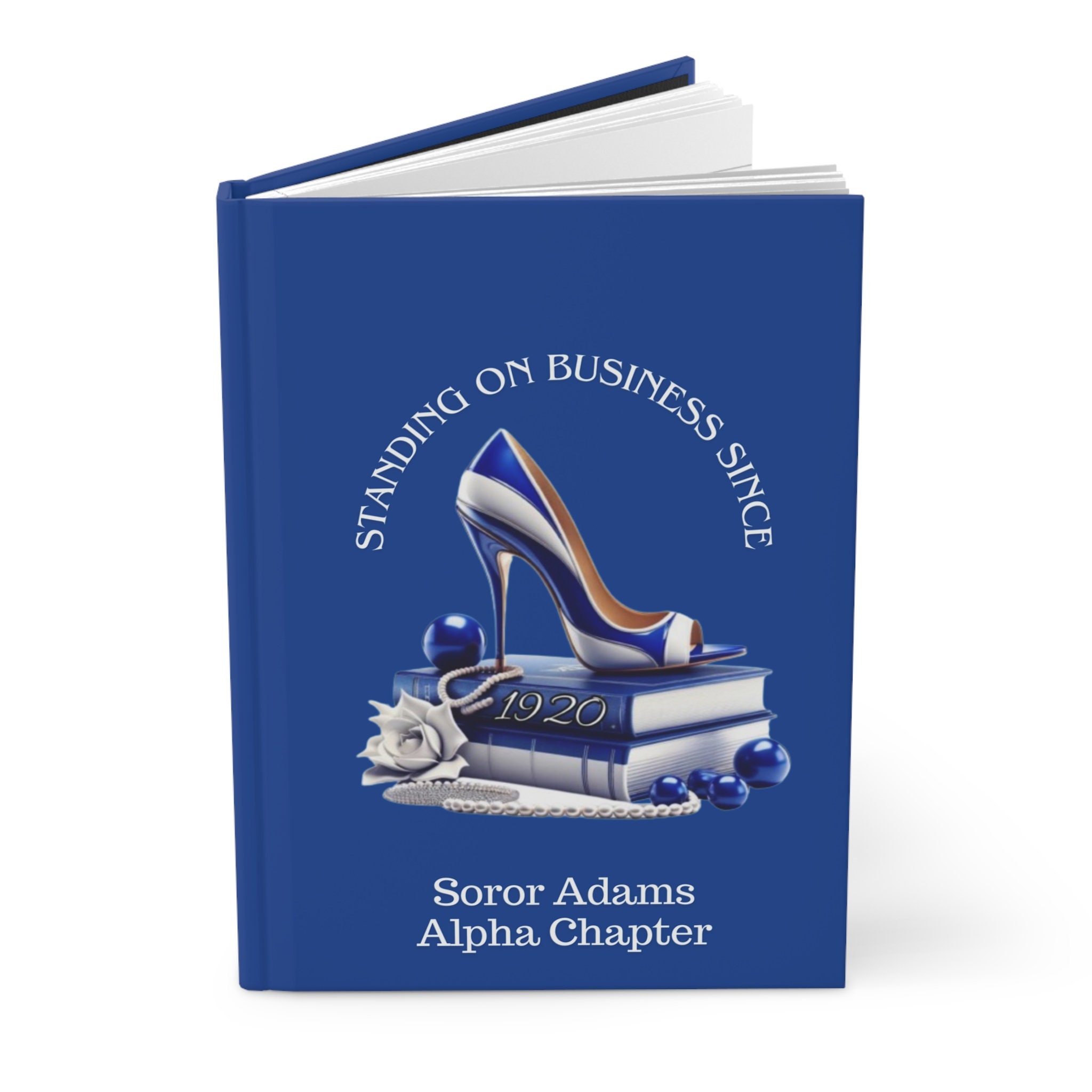 Personalisiertes Standing on Business (Blau) Hardcover-Tagebuch matt | ZPhiB | Zeta Phi Beta | 1920 |