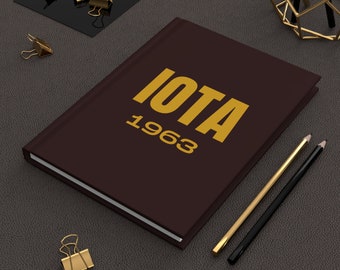 1963 (Charcoal Brown Cover) Hardcover Notizbuch Matt | Anthrazit Braun | 1956 | I o t a Inspiriert | Bruderschafts-Geschenke