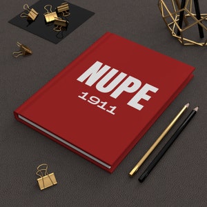 Nupe (capa vermelha) capa dura 5,75&quot;x8&quot; diário fosco | Krimson e Kreme | 1911 | Inspirado | Presente de fraternidade