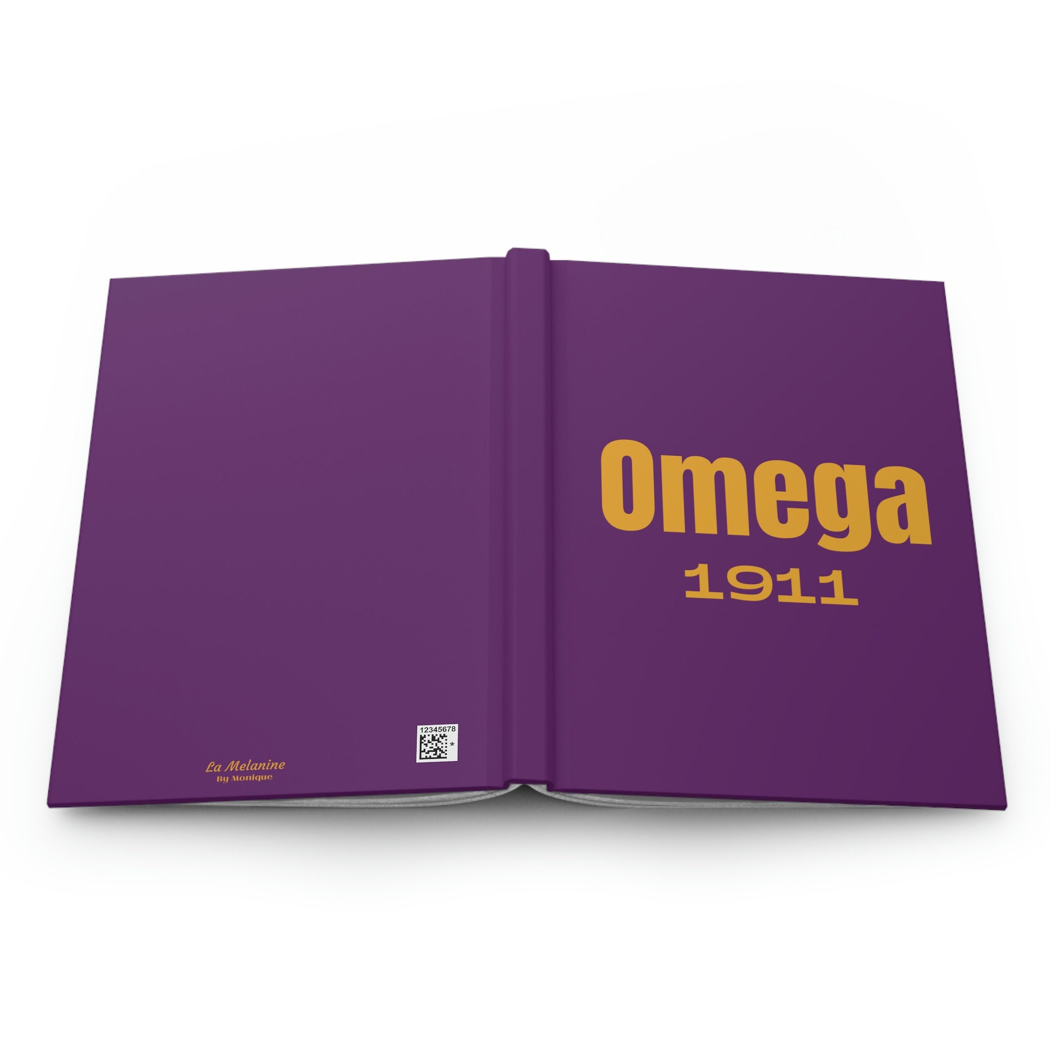 Omega 1911 Jersey (lila Einband) Hardcover-Tagebuch matt | Königslila und Altgold | 1911 | Inspiriert von Que | Studentenverbindung