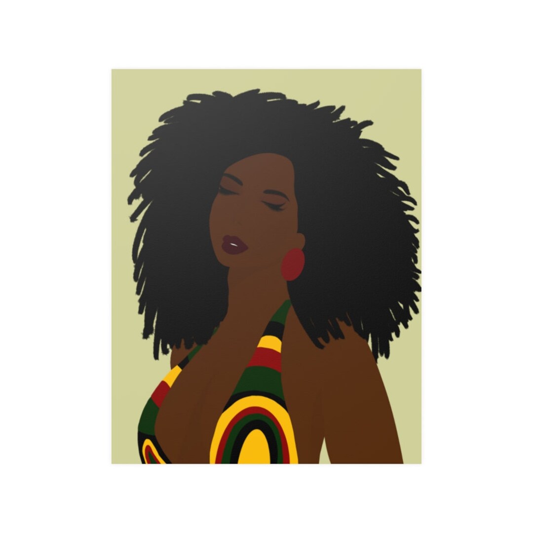 Groovy Loc Soul Satin Poster: Black Hair Art, African American ...