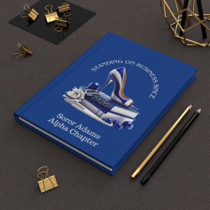 Personalized Standing on Business (Blue) Hardcover Journal Matte | ZPhiB | Zeta Phi Beta | 1920 |