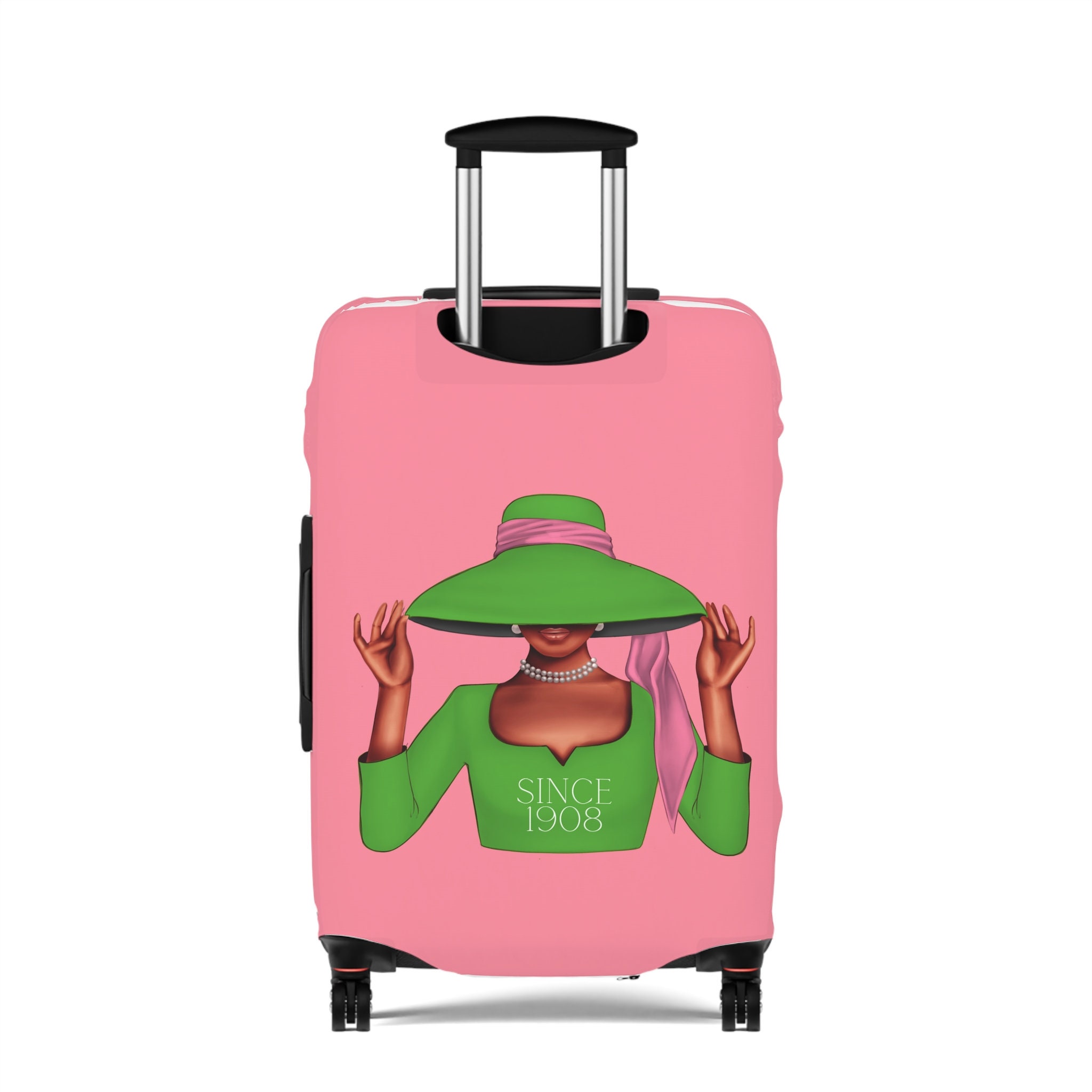 Since 1908 Salmon Pink Luggage Cover, AKA Inspired Luggage Cover