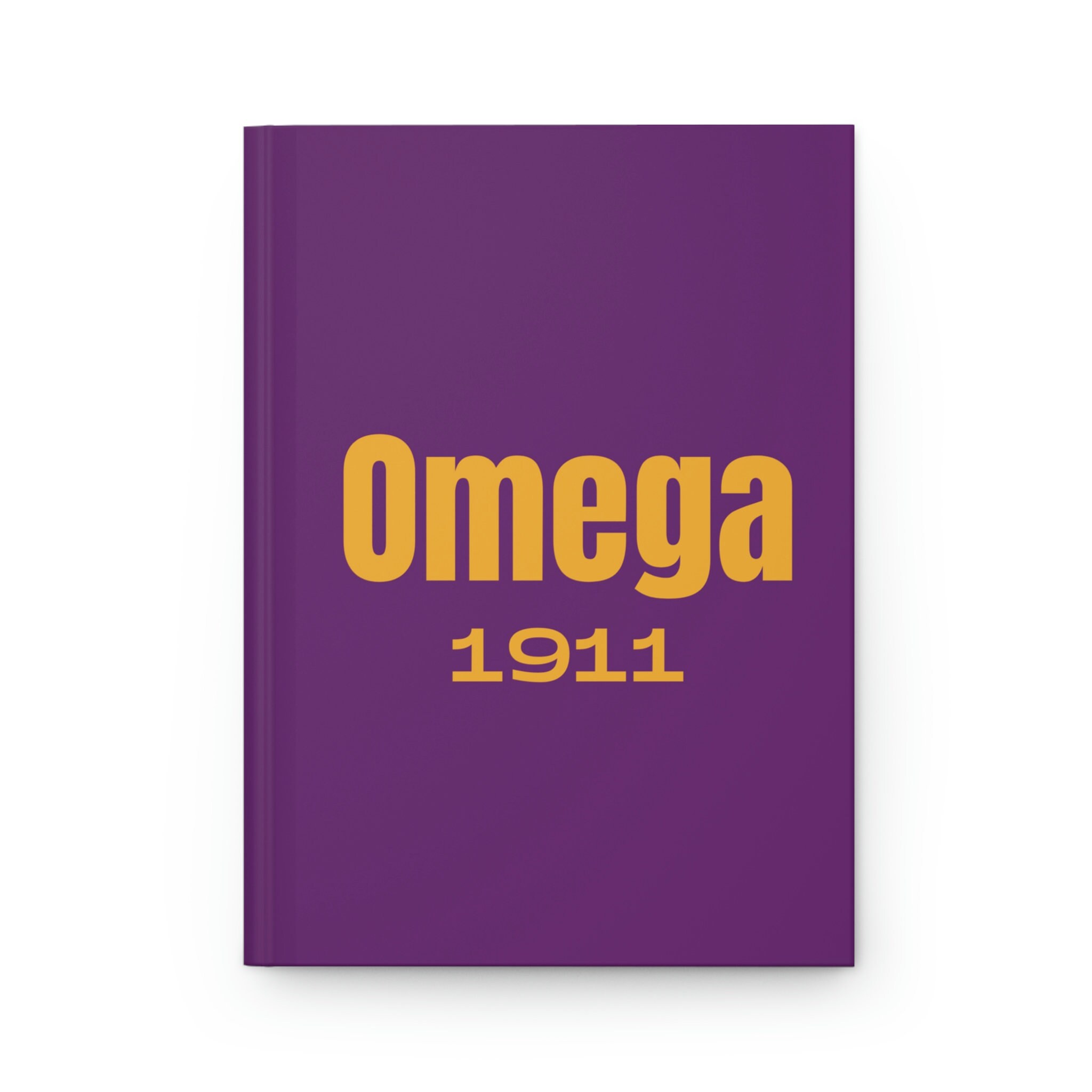 Omega 1911 Jersey (lila Einband) Hardcover-Tagebuch matt | Königslila und Altgold | 1911 | Inspiriert von Que | Studentenverbindung
