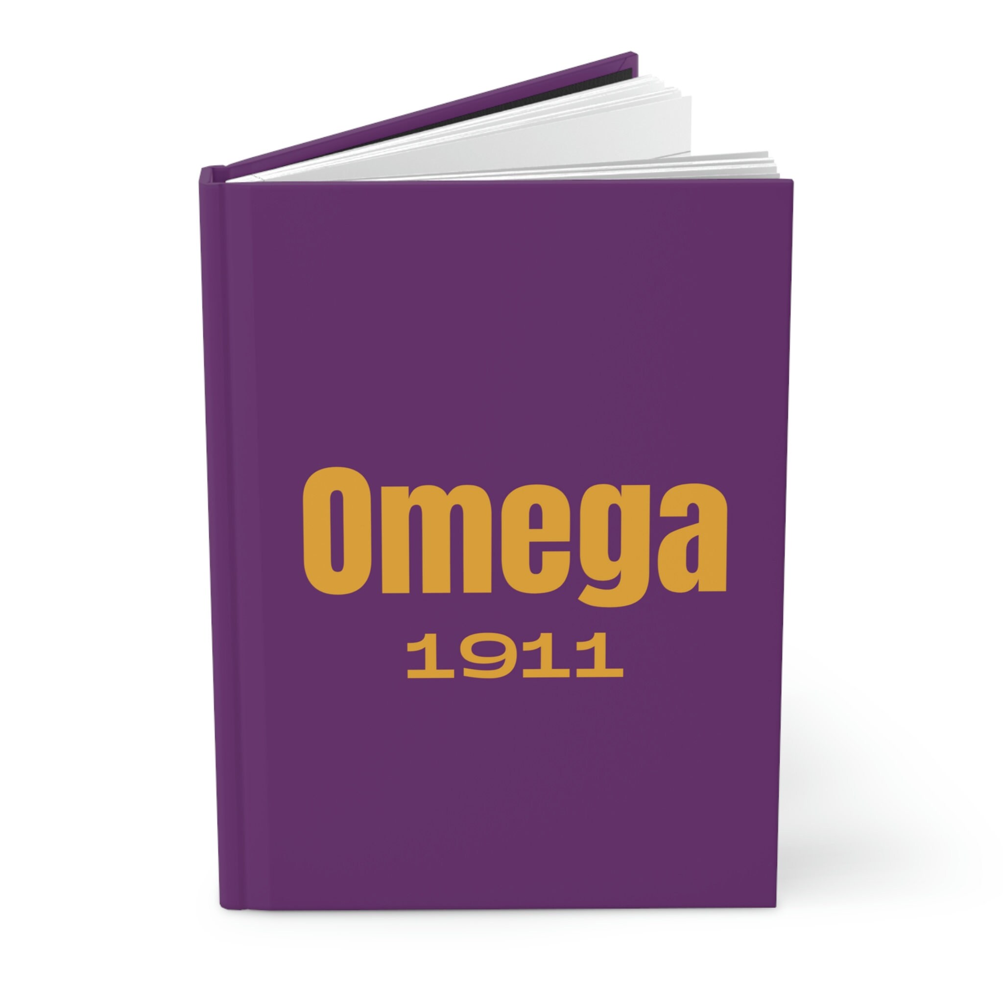 Omega 1911 Jersey (lila Einband) Hardcover-Tagebuch matt | Königslila und Altgold | 1911 | Inspiriert von Que | Studentenverbindung
