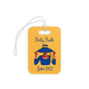 Personalized SGRho Pretty Poodle Since 1922 Luggage Tags | Sorority Accessories | Sigma Gamma Rho