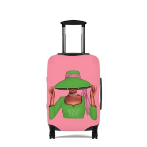 Since 1908 Salmon Pink Luggage Cover (21&quot; x 14&quot;) (25&quot; X 16&quot;) (28&quot; X 20&quot;) | Aka | 1908 | Sorority Travel Accessories