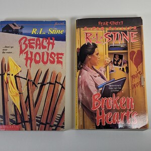 R.L. STINE Vintage 1990s Young Adult Suspense Teen Horror Paperback 2-Book Bundle (GOOD)