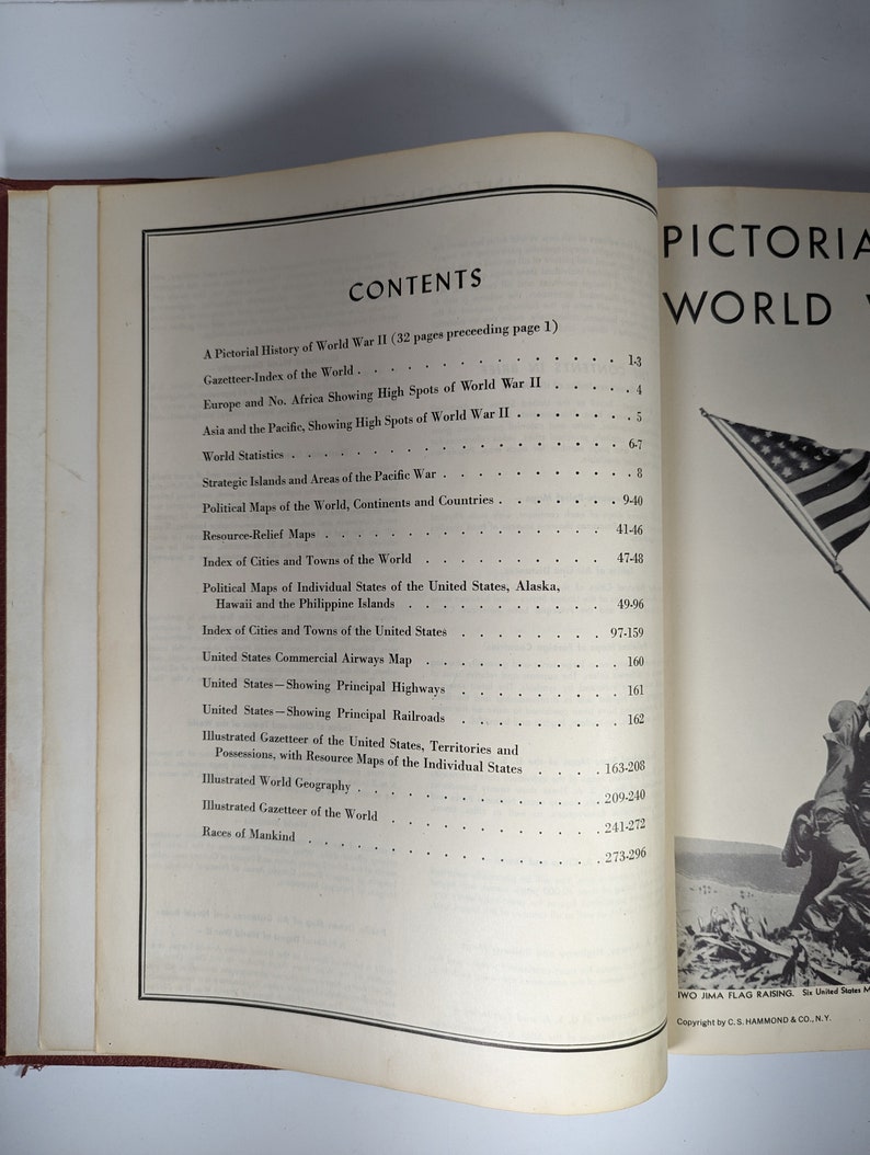 1947 Hammonds Superior Atlas and Gazetteer of the World Self Etsy