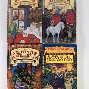 Four Craig Shaw Gardener Vintage 1980s Fantasy Novels Paperback Bundle (GOOD)