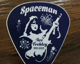 Ace Frehley Spaceman Guitar Pick Shaped Vinyl Sticker