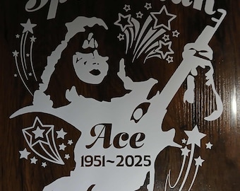 Kiss Spaceman Ace Frehley Remembrance Vinyl Decal (6" x 5")