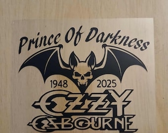 Prince of Darkness Ozzy Osbourne Bat Vinyl Window Decal