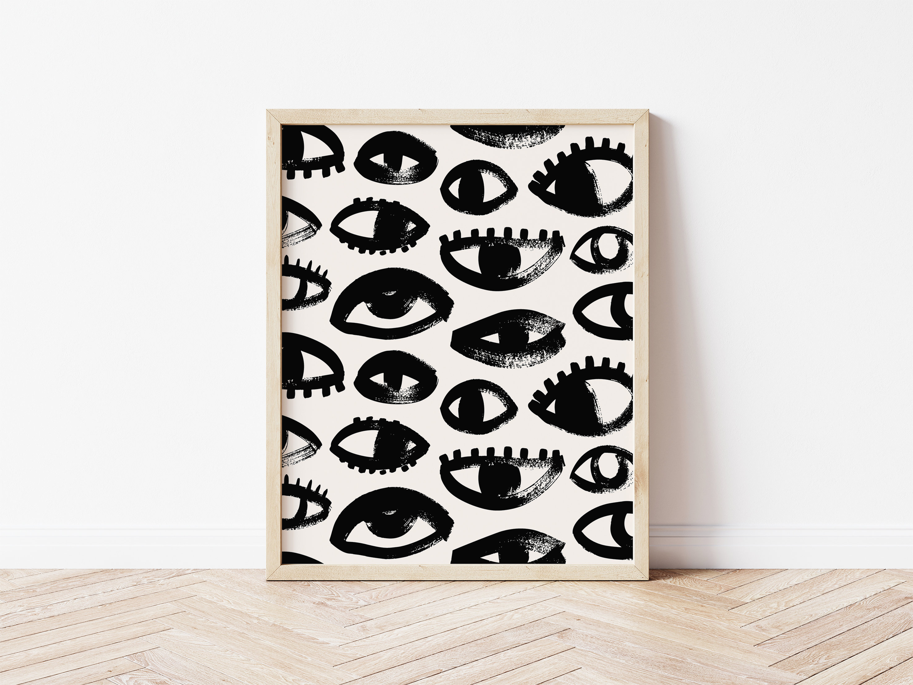 Eyes Print, Eyes Poster, Black and White Girly Print, Quirky Print ...