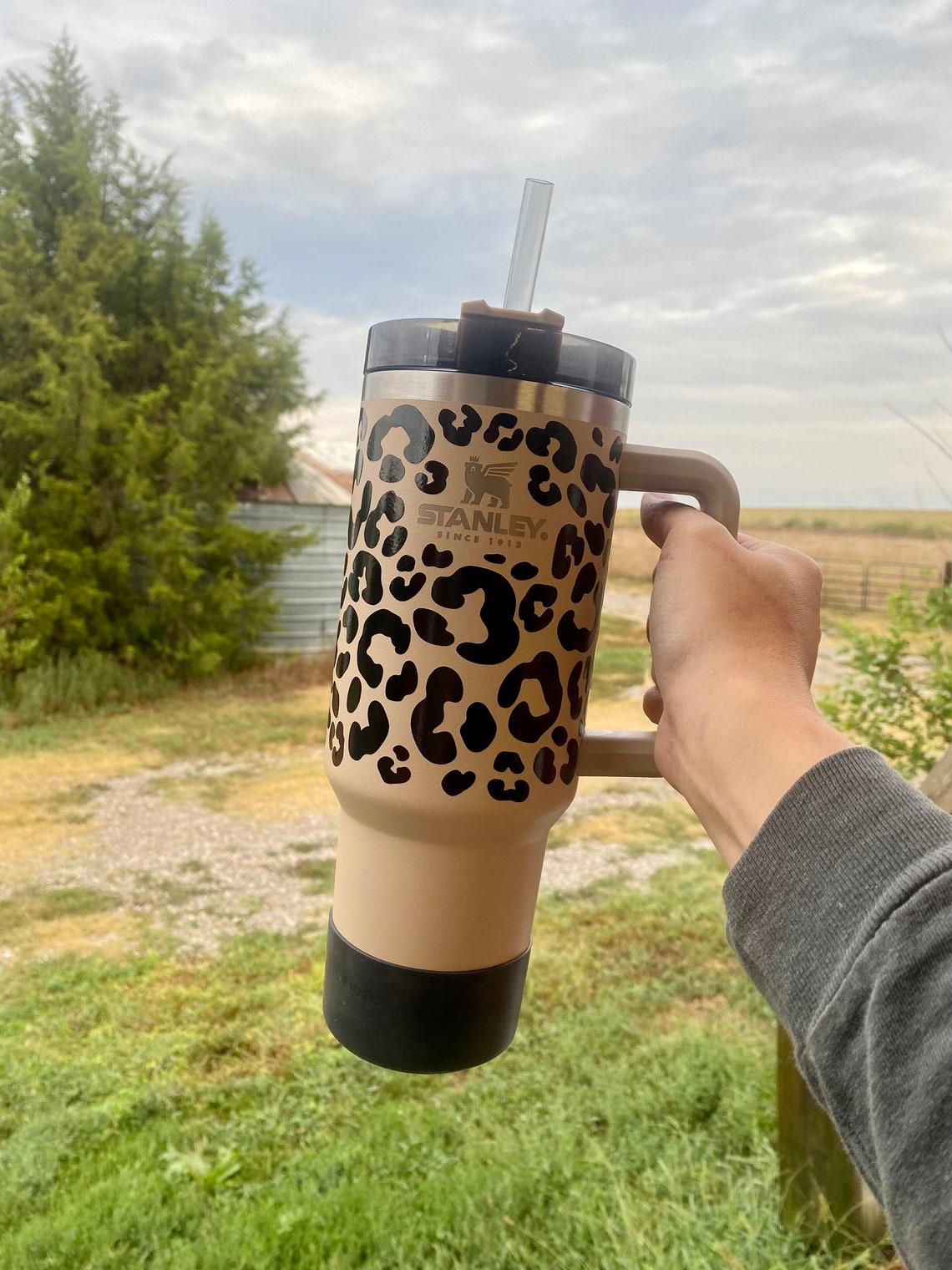 Leopard Print Full Wrap Tumbler Decal Cheetah Print Custom Etsy