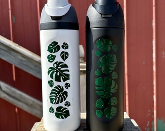 24 OZ OWALA Water Bottle Leopard, Cheetah, Sunflower, Custom Personalized,  Glitter Water Bottle Tumbler Cup 