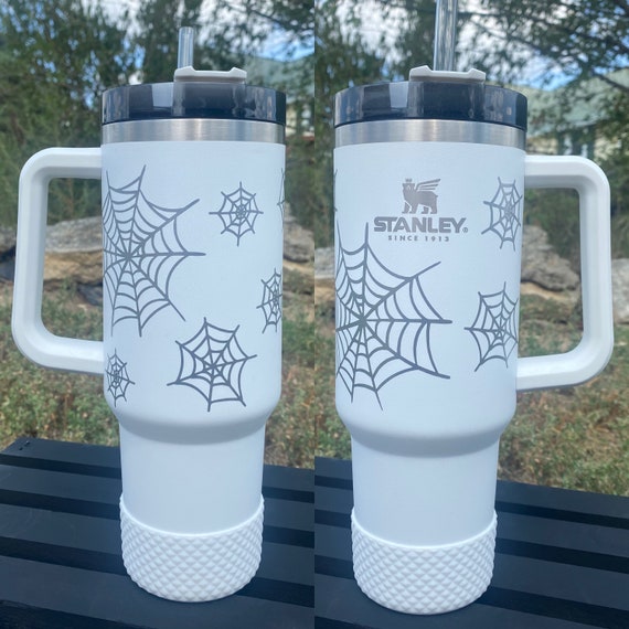 Spider Webs Vinyl Stanley Tumbler Cup Wrap Halloween Decal Fall