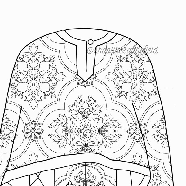 Orthodox Liturgical Colors Coloring Page