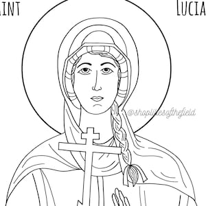St. Lucia Icon Coloring Page