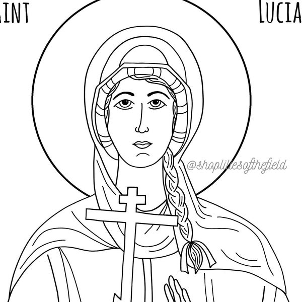 St. Lucia Icon Coloring Page