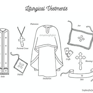 Orthodox Liturgical Vestments Coloring Page