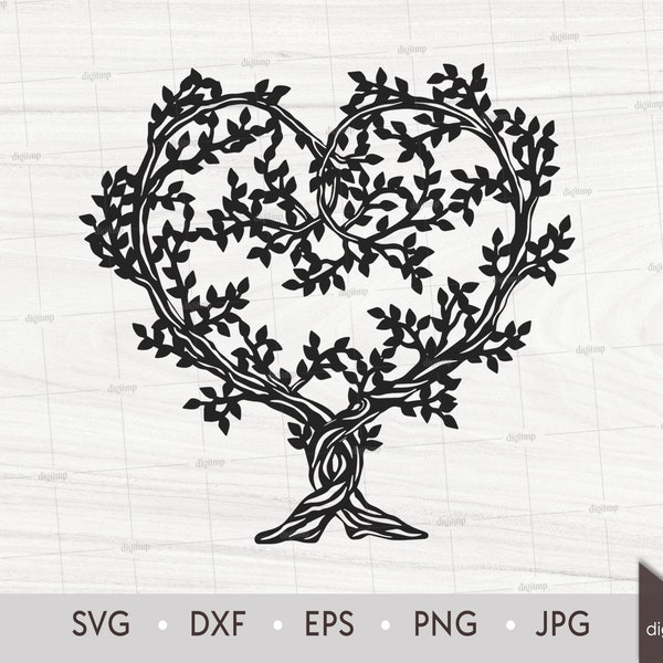 Heart Tree of Life Svg - Etsy UK