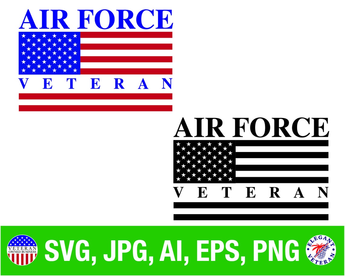 Air Force Veteran Flag SVG Png Vector Crafts Tshirt - Etsy