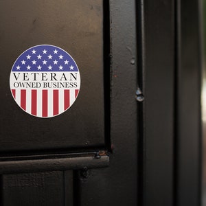 Veteran Owned Business, Indoor/Outdoor Round Stickers